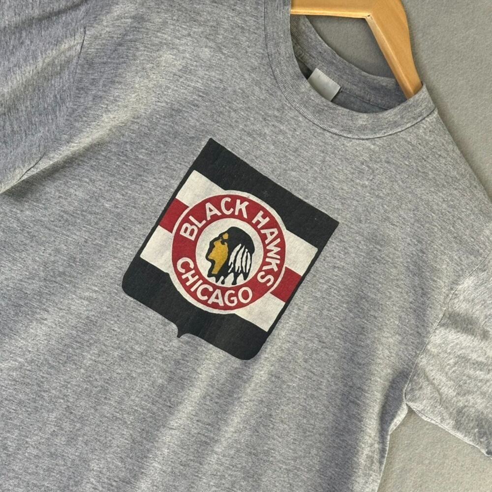 VTG Ebbets Field NHL Heritage Chicago Blackhawks T-Shirt L USA Made